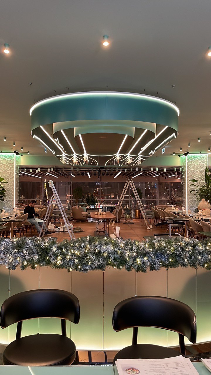 9 метровая люстра для ресторана "Чайхона #1"
